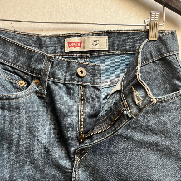 Levi's 511 Slim Straight Jeans Classic Denim Sz 16/ 28” - Picture 7 of 12